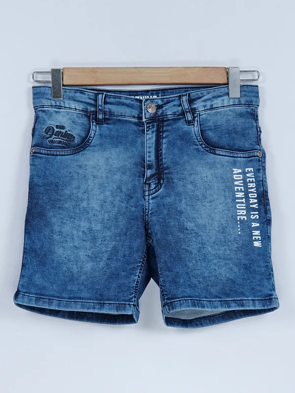 Gini & Jony blue denim washed shorts