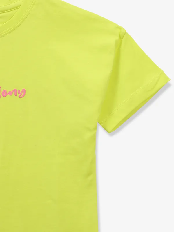 GINI & JONY neon green plain top