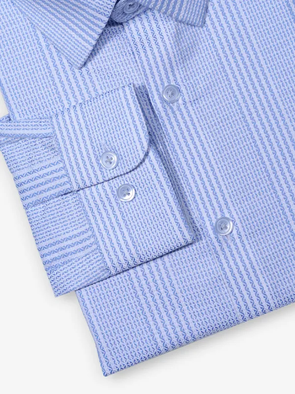 GINNETI blue printed party-wear shirt