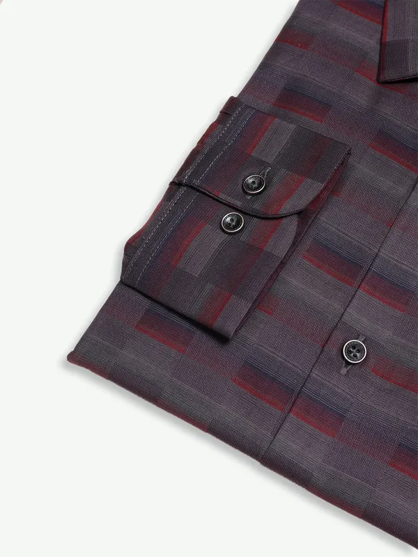 Ginneti dark grey cotton printed shirt