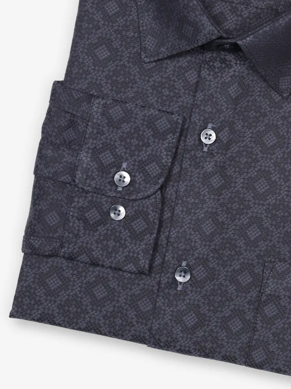 GINNETI dark grey stripe cotton shirt