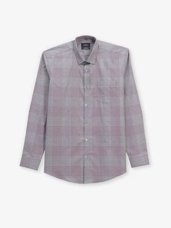 GINNETI grey printed silk shirt