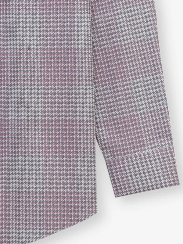 GINNETI grey printed silk shirt