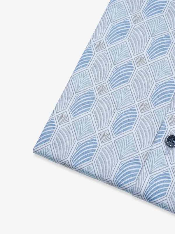 Ginneti light blue printed shirt