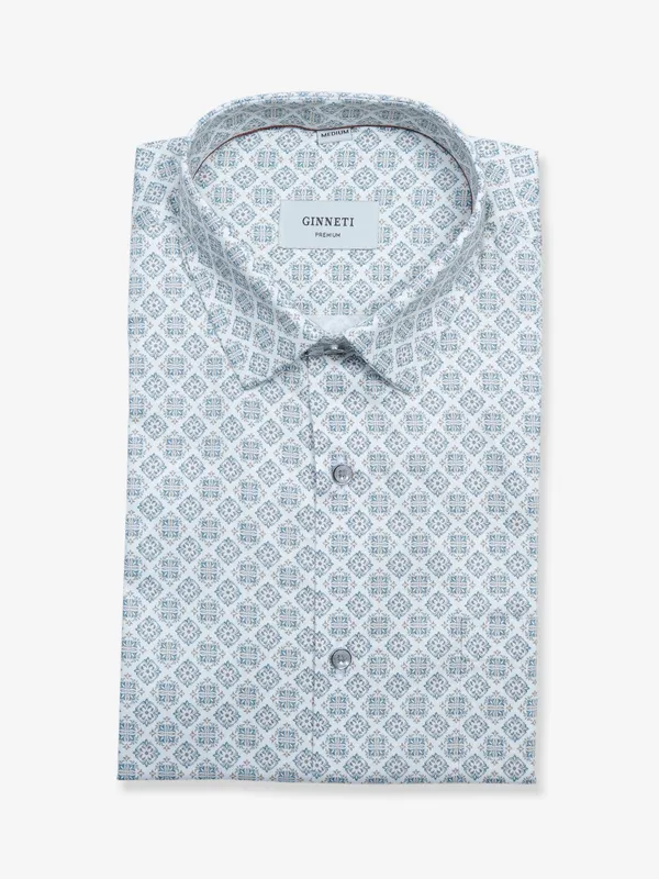 Ginneti off white printed shirt