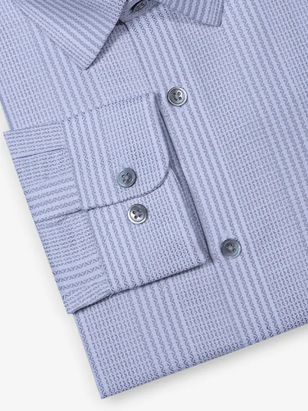 GINNETI white cotton silk printed shirt