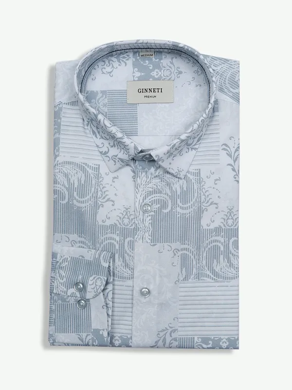 Ginneti white printed shirt