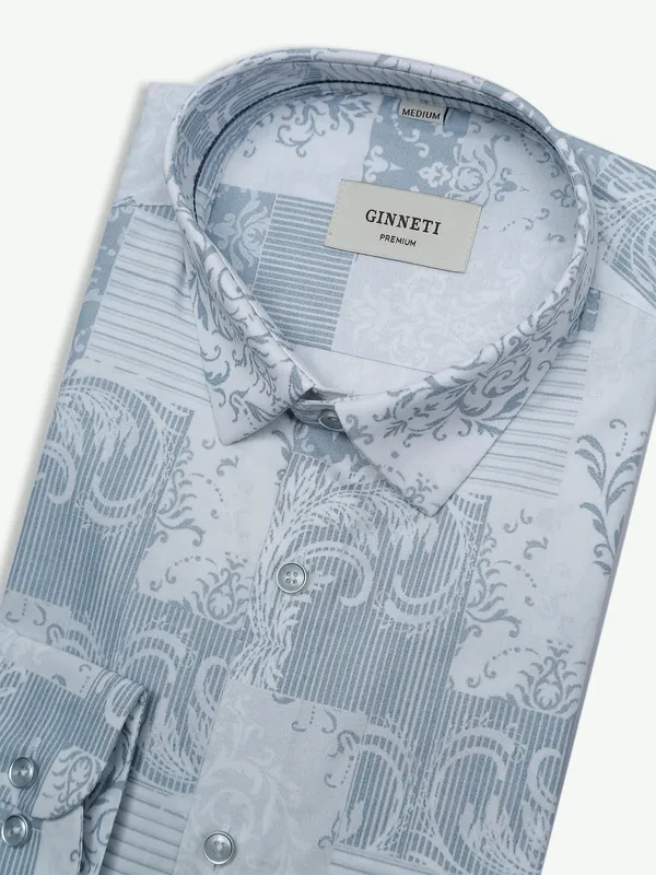 Ginneti white printed shirt