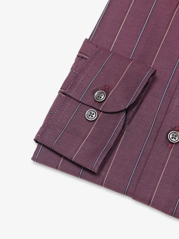 Ginneti wine stripe cotton shirt