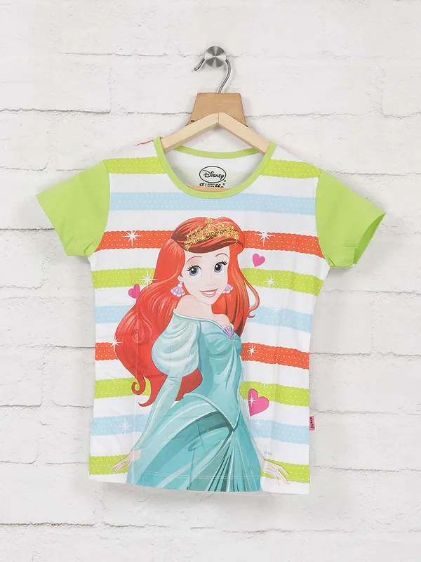 Giraffe green hue pretty cotton printed top