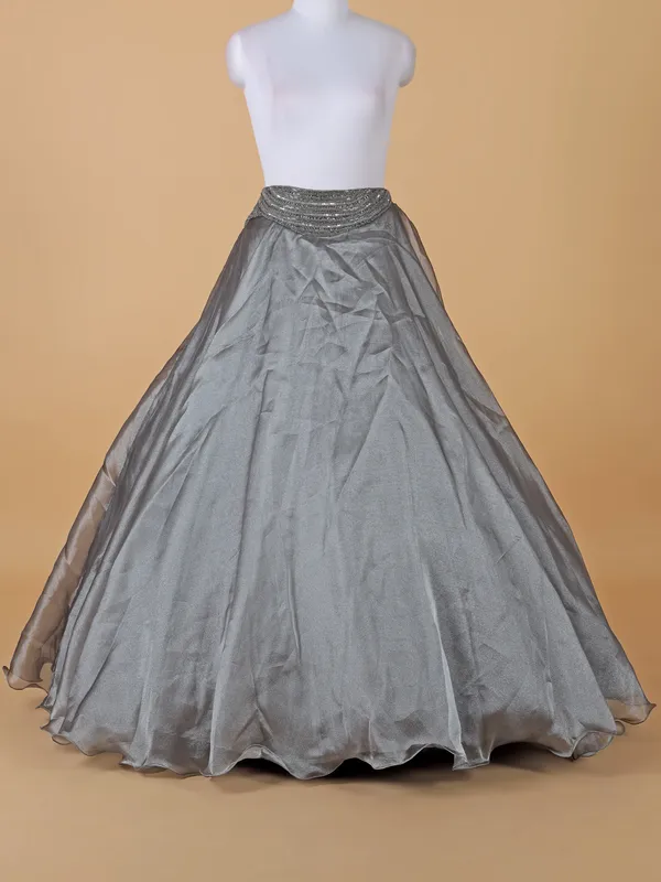 Glamorous black silk lehenga choli with jacket