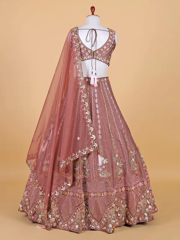 Glamorous coffee silk lehenga choli