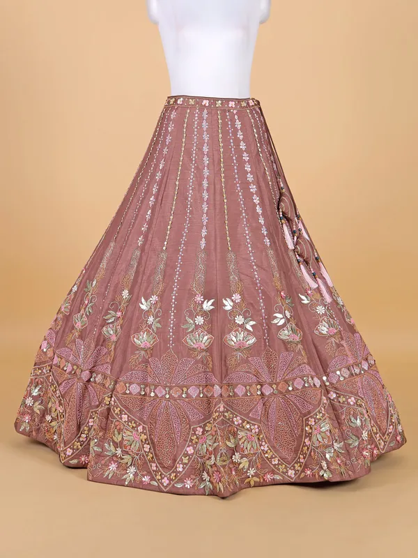 Glamorous coffee silk lehenga choli