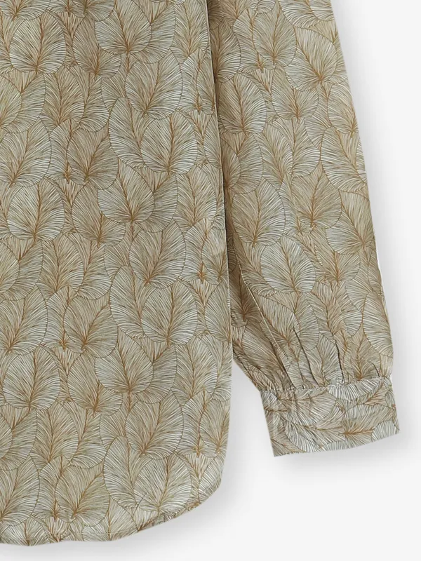 GLOBAL REPUBLIC beige printed shirt