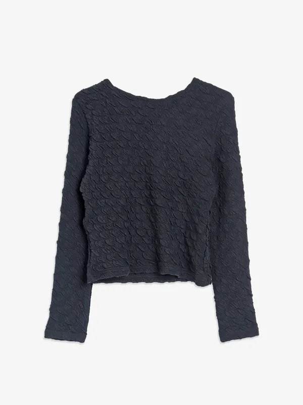 Global Republic black lycra plain top