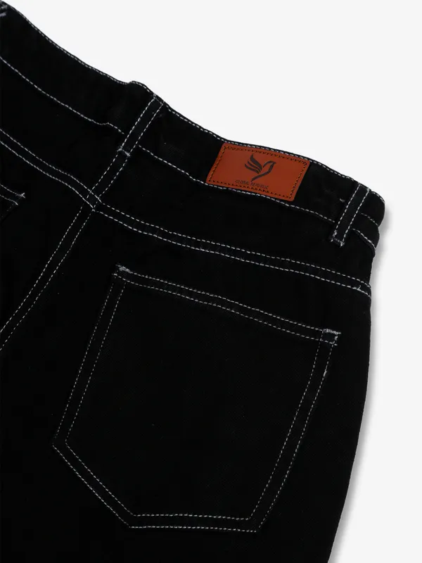 Global Republic black straight jeans