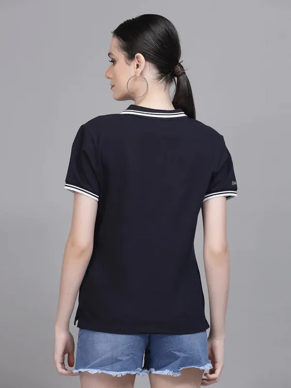 Global Republic cotton navy t shirt