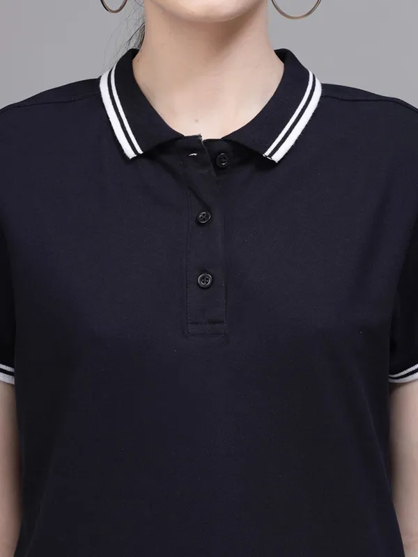 Global Republic cotton navy t shirt