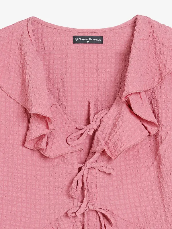 Global Republic dusty pink plain lycra top