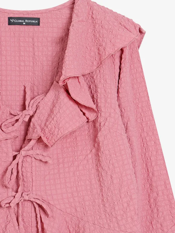 Global Republic dusty pink plain lycra top