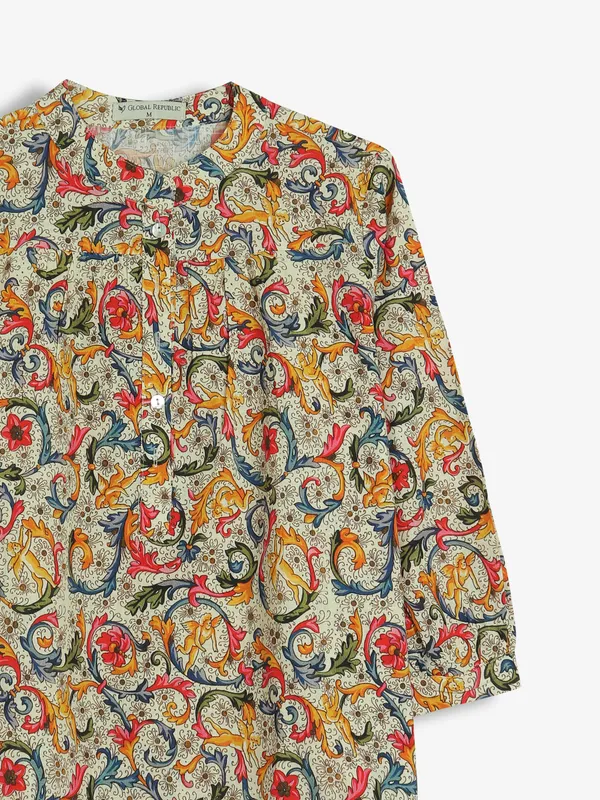 GLOBAL REPUBLIC multi color printed top