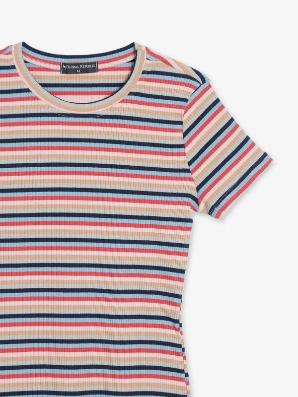 Global Republic multi color stripe knitted dress
