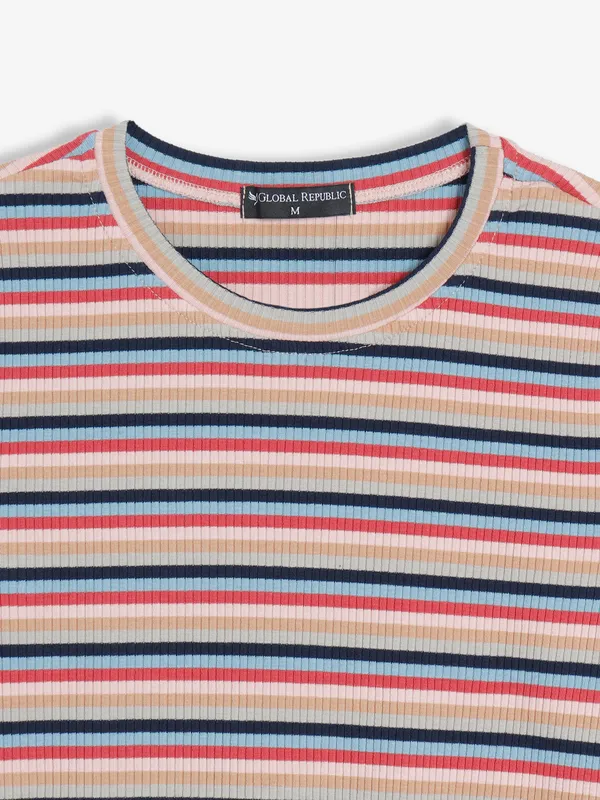 Global Republic multi color stripe knitted dress