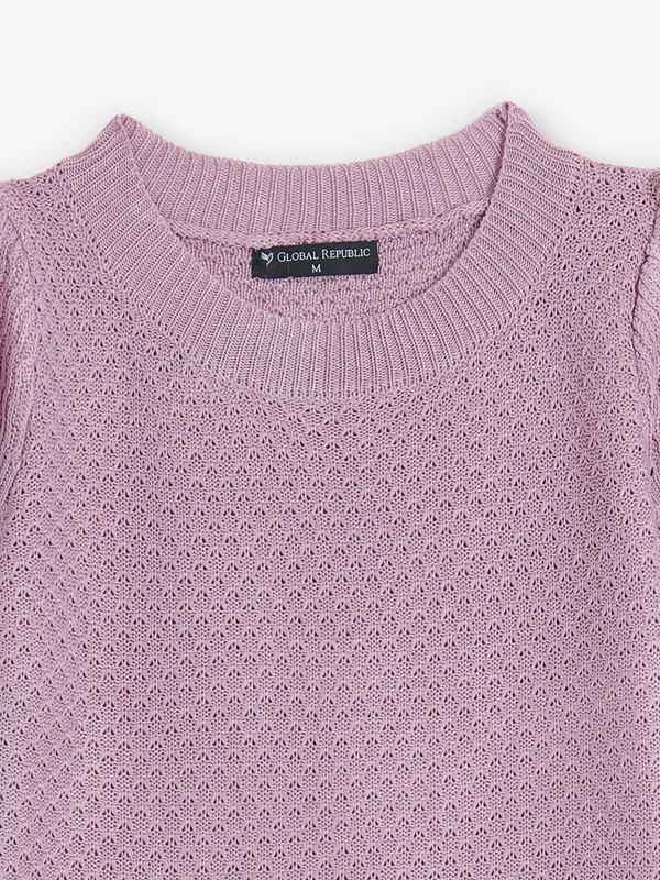 GLOBAL REPUBLIC onion pink viscose top