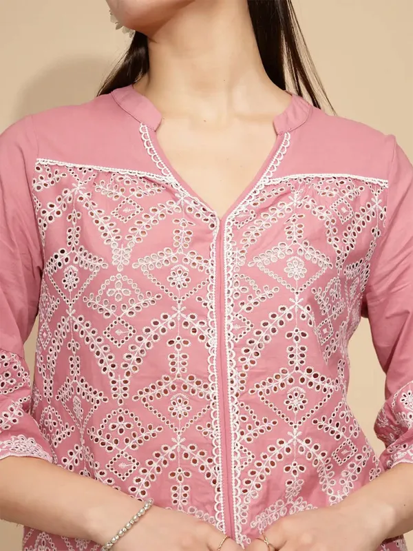 GLOBAL REPUBLIC pink cotton caual top