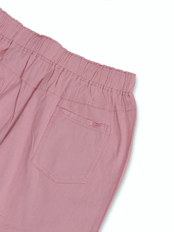 GLOBAL REPUBLIC pink cotton solid pant