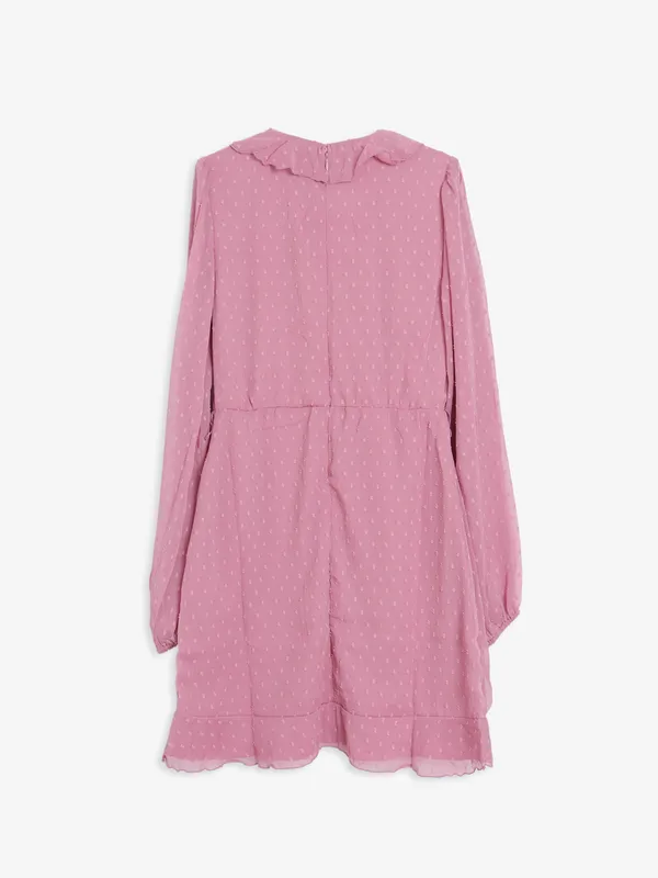 Global Republic pink georgette midi dress