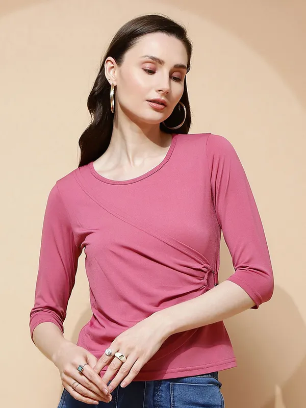 GLOBAL REPUBLIC pink plain top