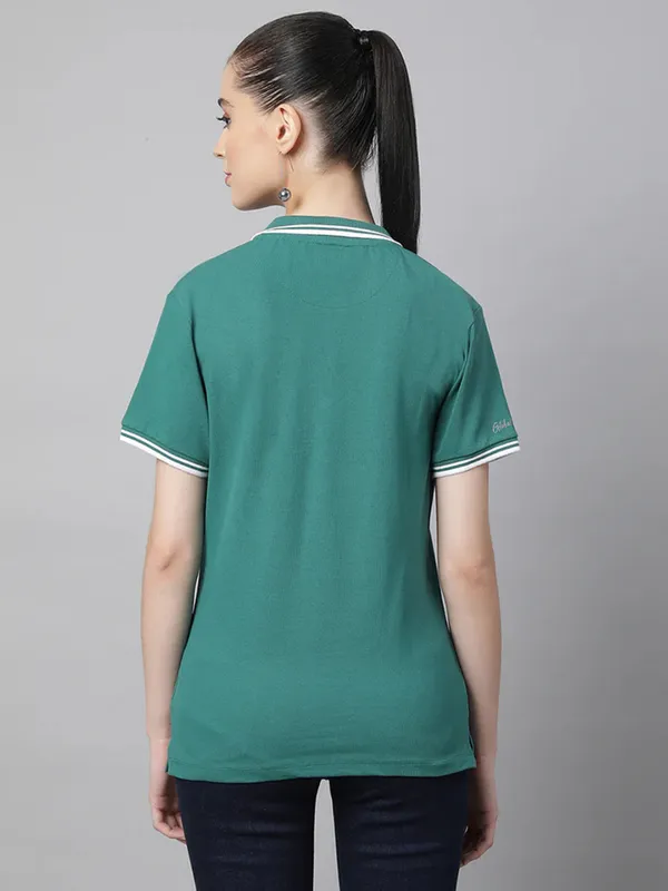 Global Republic rama green plain t shirt