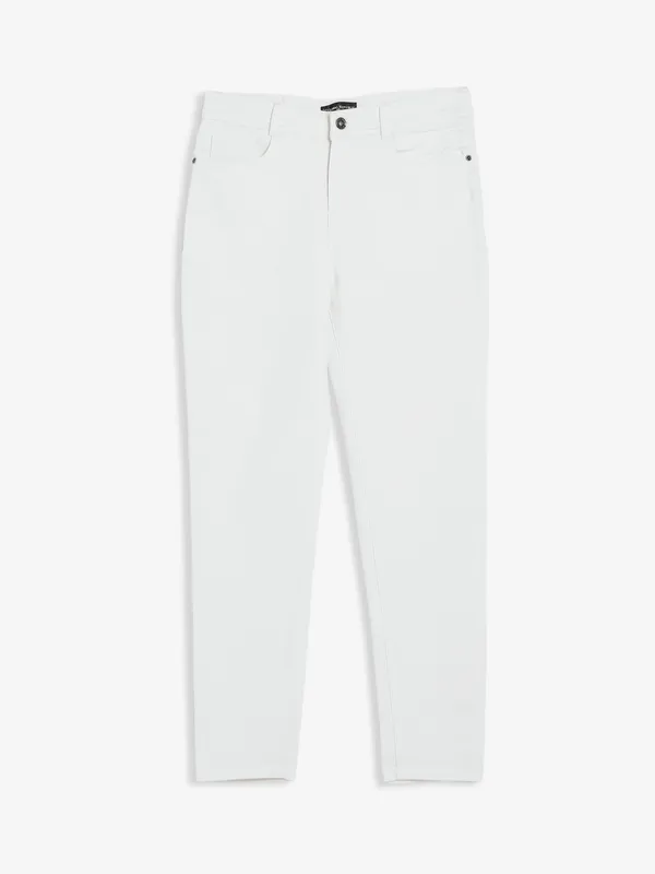 Global Republic white solid jeans