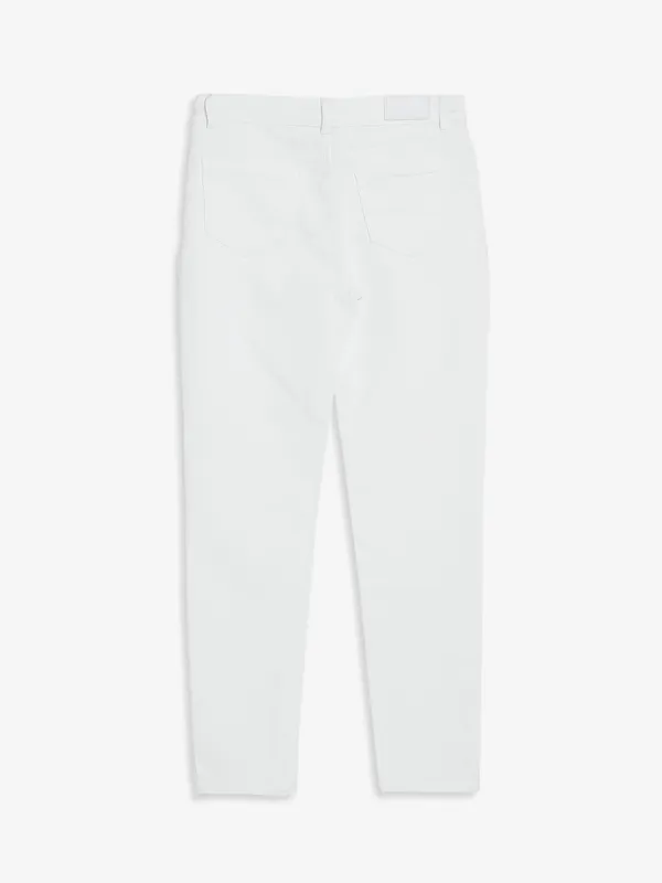 Global Republic white solid jeans