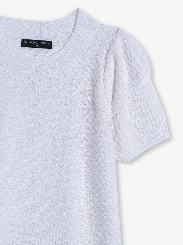 GLOBAL REPUBLIC white viscose top