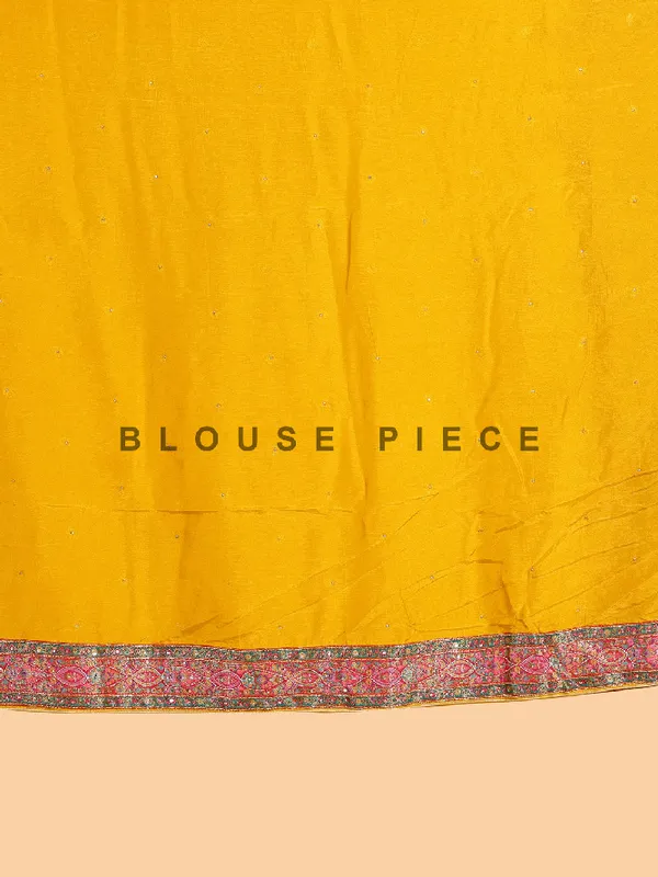 Glorious yellow saree with heavy work