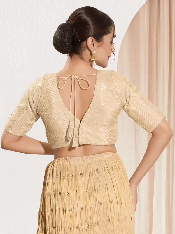 Gold sequins ready made blouse