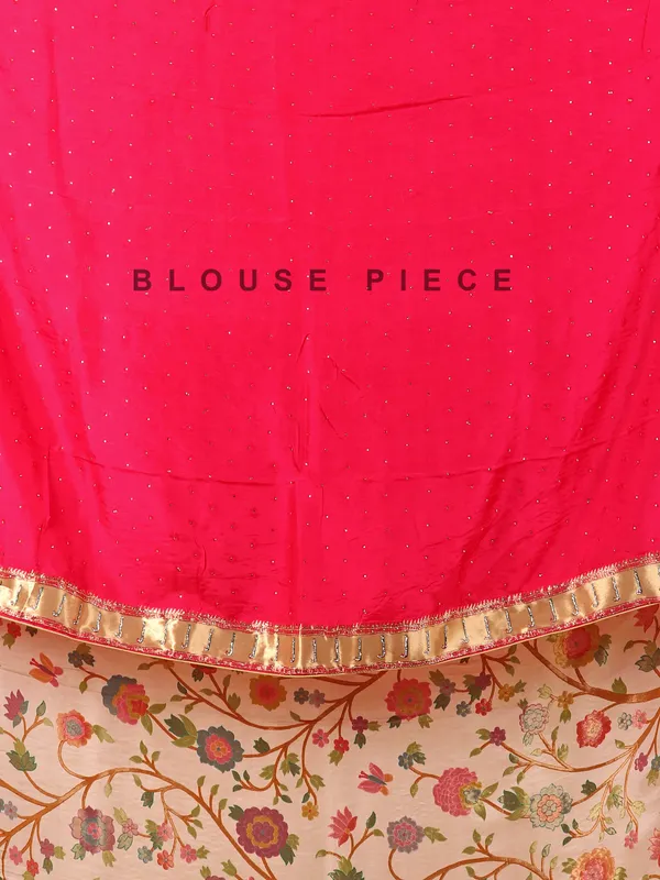 Golden tissue silk printed wedding wear saree