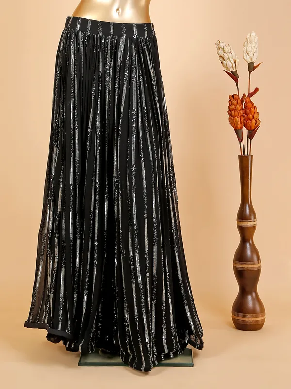 Gorgeous black georgette palazzo set