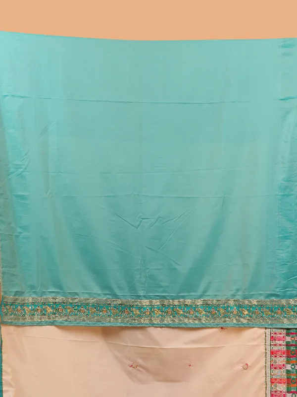 Gorgeous cream art silk saree