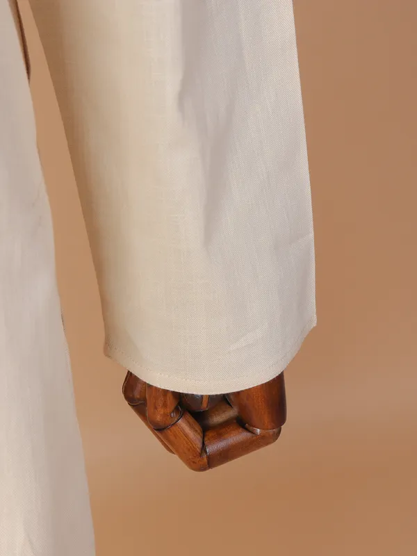 Gorgeous cream cotton kurta suit