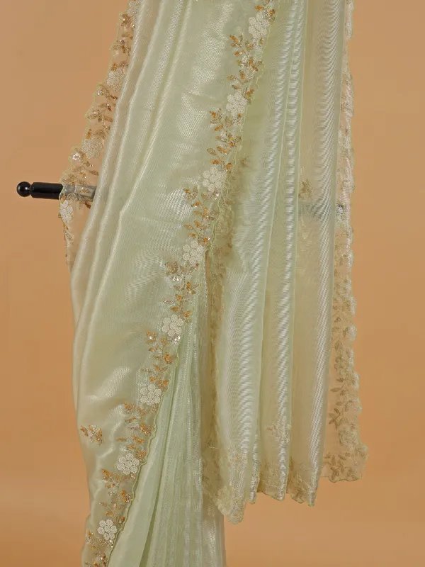 Gorgeous cream saree in organza