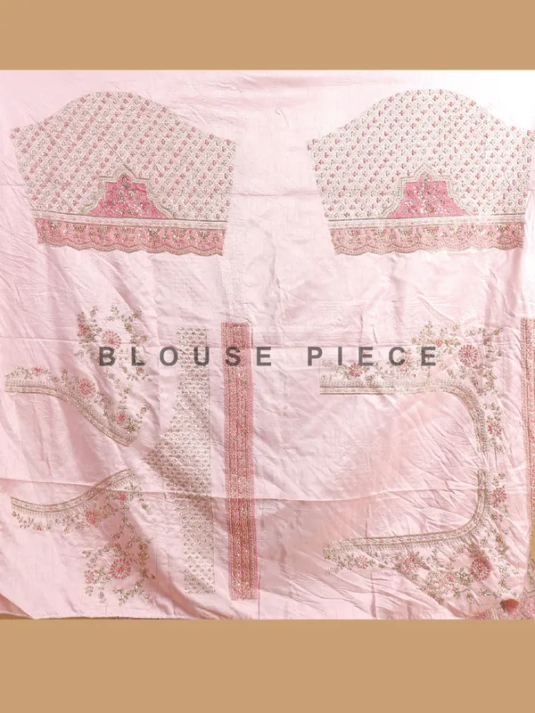 Gorgeous light pink lehenga choli in silk