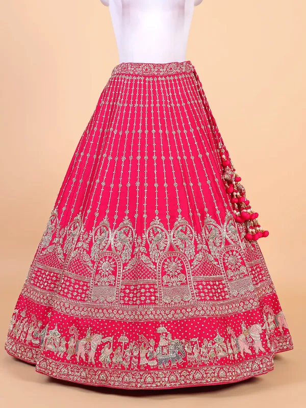 Gorgeous rani lahenga choli for bridal