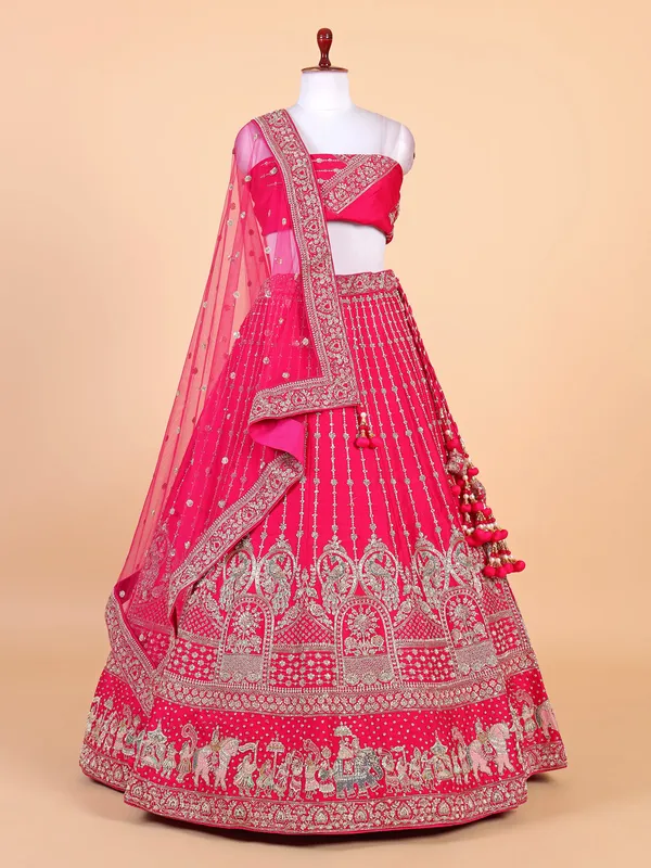 Gorgeous rani lahenga choli for bridal