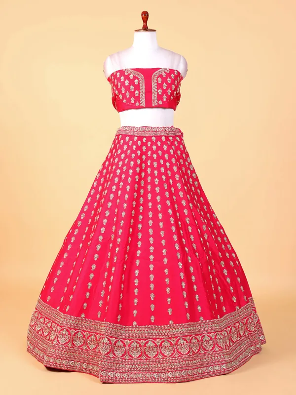 Gorgeous rani raw silk lehenga choli