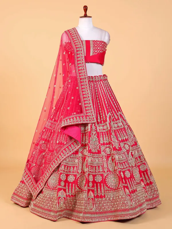 Gorgeous rani unstitched raw silk lehenga choli