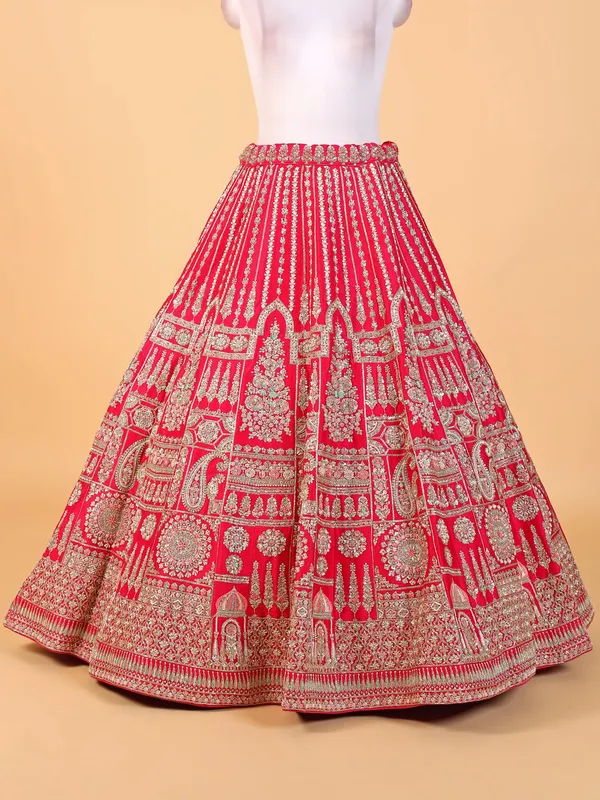 Gorgeous rani unstitched raw silk lehenga choli