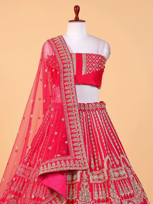 Gorgeous rani unstitched raw silk lehenga choli